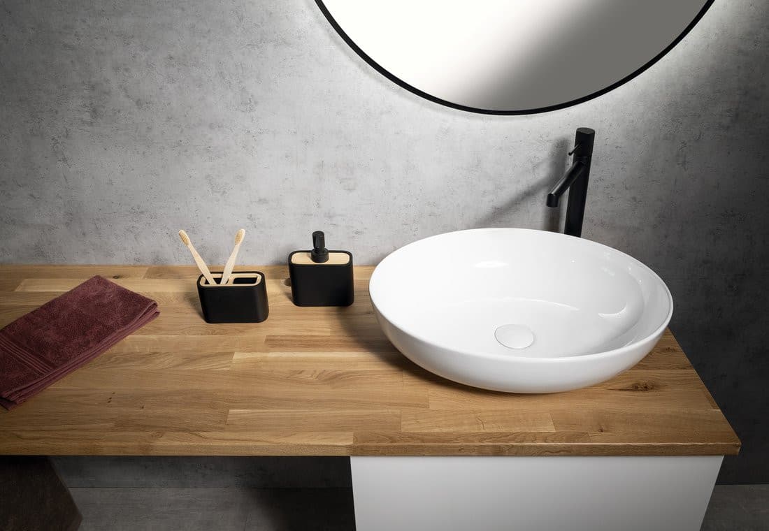 Blat WOODY 1700x28x500mm, z litego drewna dąb naturalny