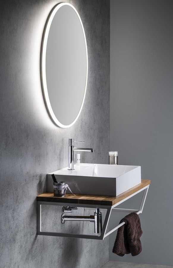 Blat WOODY 906x28x463mm z litego drewna dąb naturalny