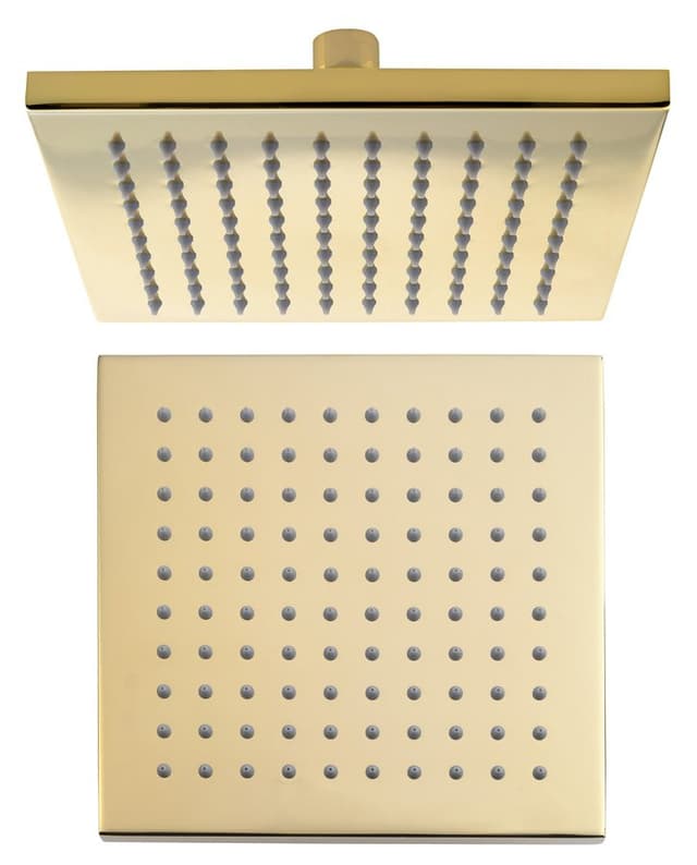 Deszczownia kanciaste 195x195mm złota z powłoką PVD