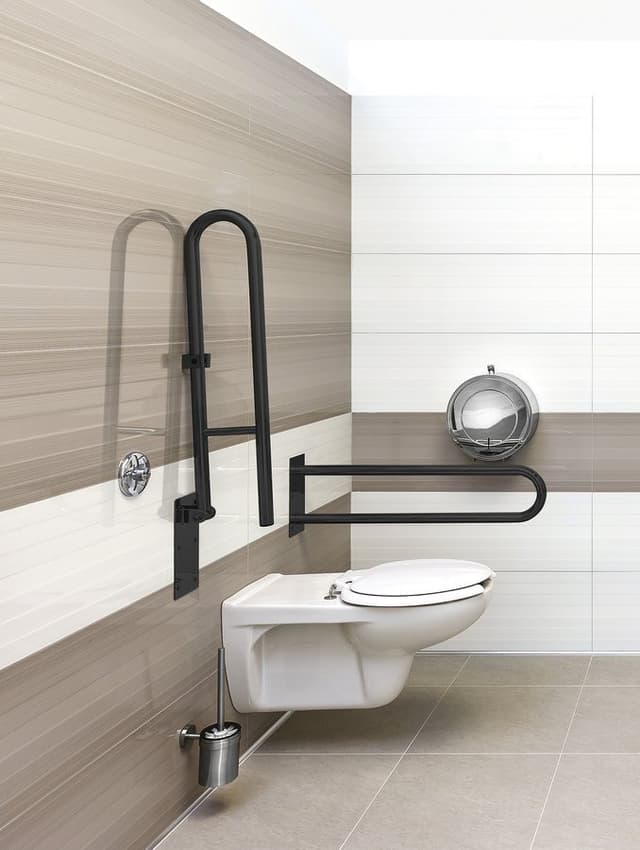 HANDICAP poręcz składana, czarna 813mm