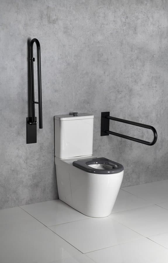 HANDICAP poręcz wspierająca typu U, czarna, 813mm