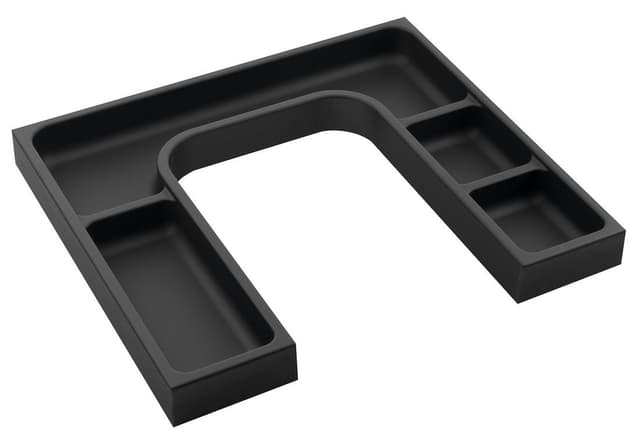 Organizer LINDO U, plastikowy antracytowy, 372x36x323 mm