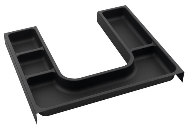 Organizer LINDO U, plastikowy antracytowy, 372x36x323 mm