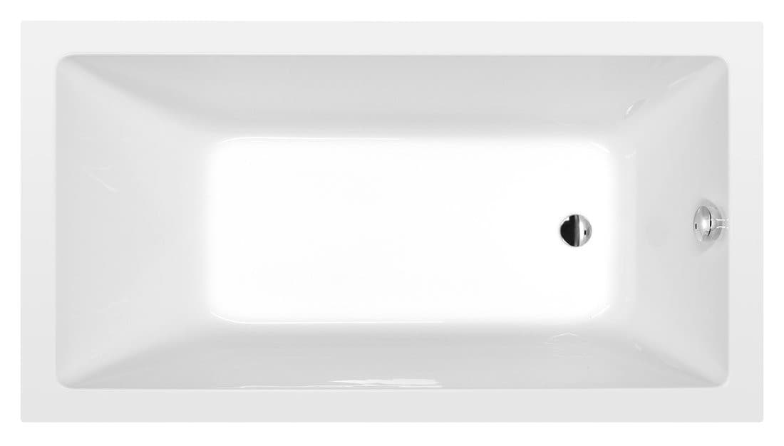 NOEMI wanna prostokątna, 160x80x39 cm, akryl biały