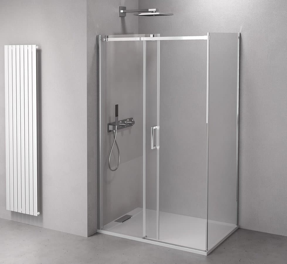 Ścianka boczna THRON, 900 mm, szkło przezroczyste z powłoką Antidrop