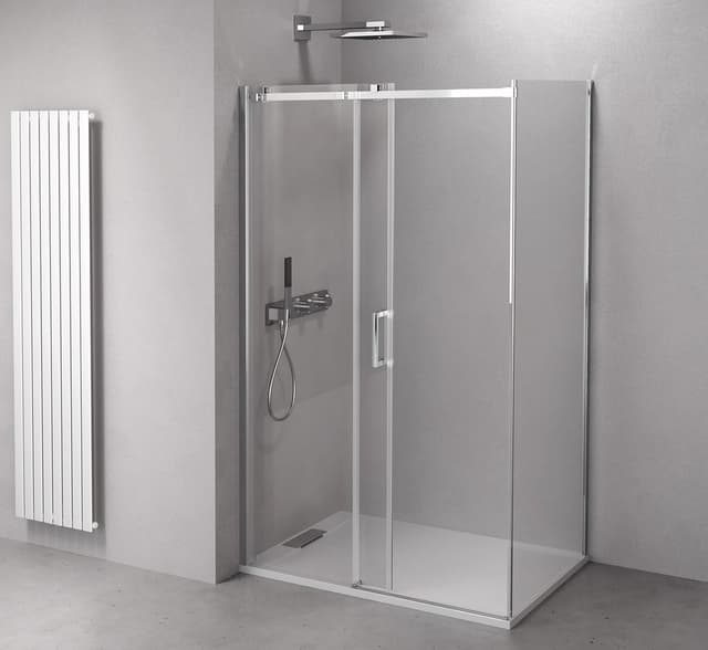 Ścianka boczna THRON, 900 mm, szkło przezroczyste z powłoką Antidrop