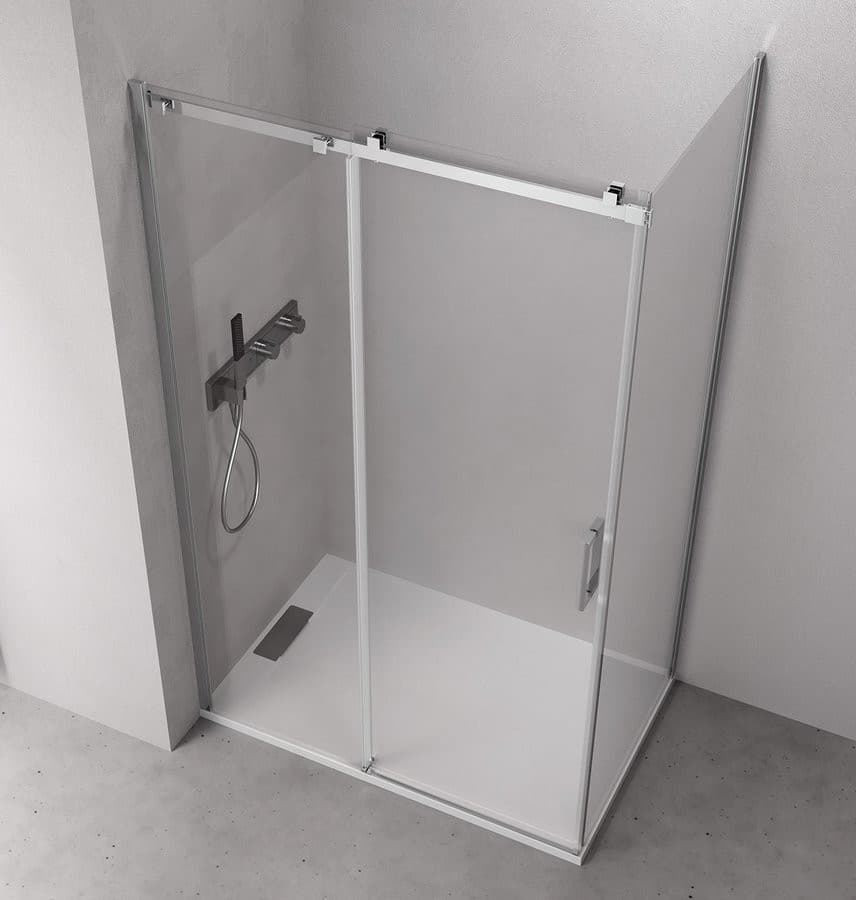 Ścianka boczna THRON, 900 mm, szkło przezroczyste z powłoką Antidrop