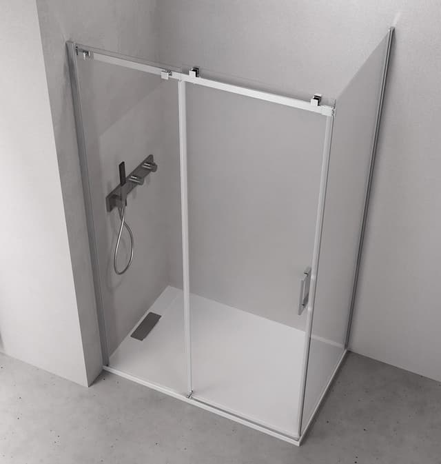 Ścianka boczna THRON, 900 mm, szkło przezroczyste z powłoką Antidrop