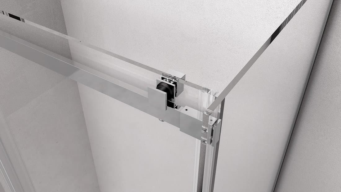 Ścianka boczna THRON, 900 mm, szkło przezroczyste z powłoką Antidrop