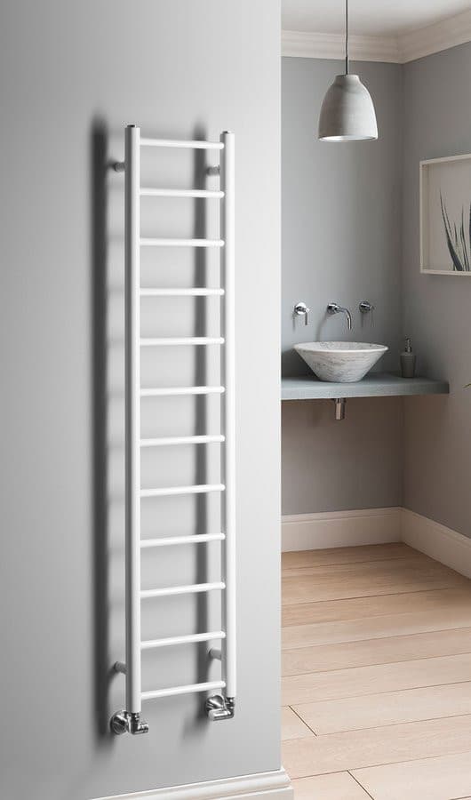 DINA grzejnik łazienkowy 300x1380 mm, biały stalowy