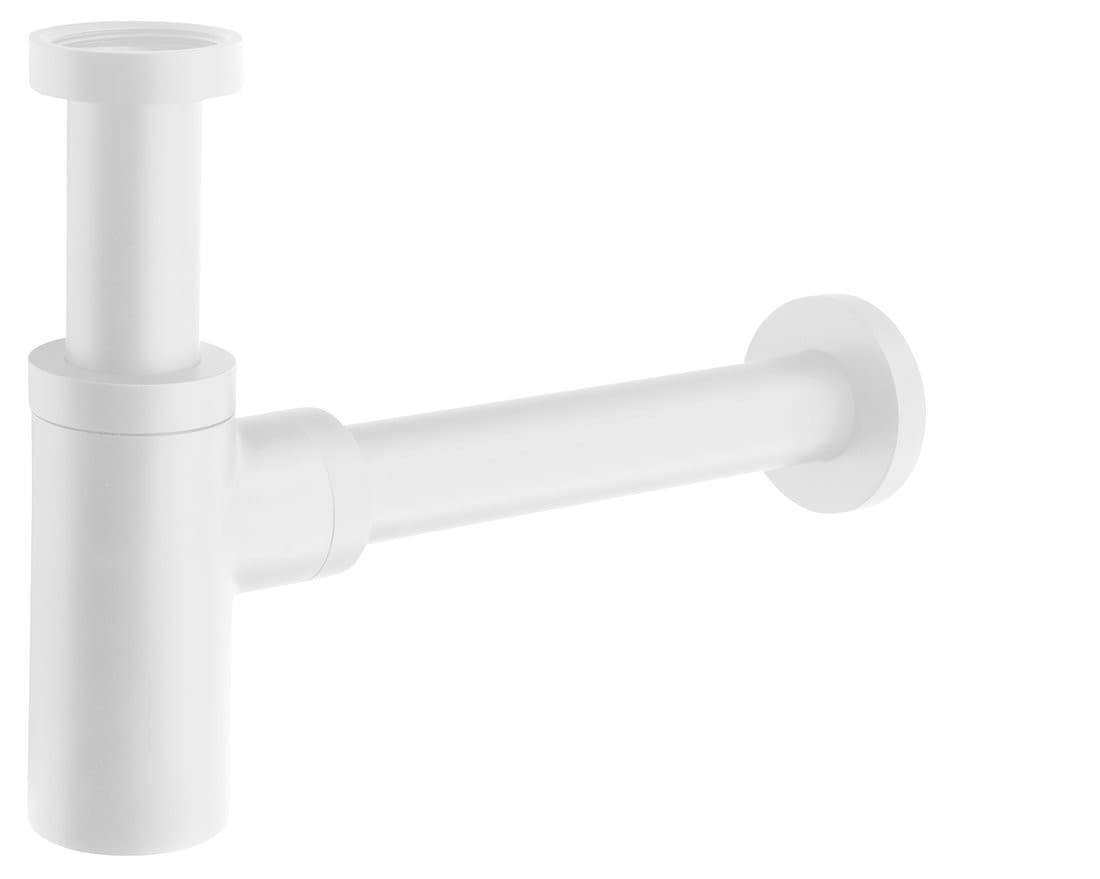 Syfon umywalkowy 5/4" z odpływem 32 mm, biały mat