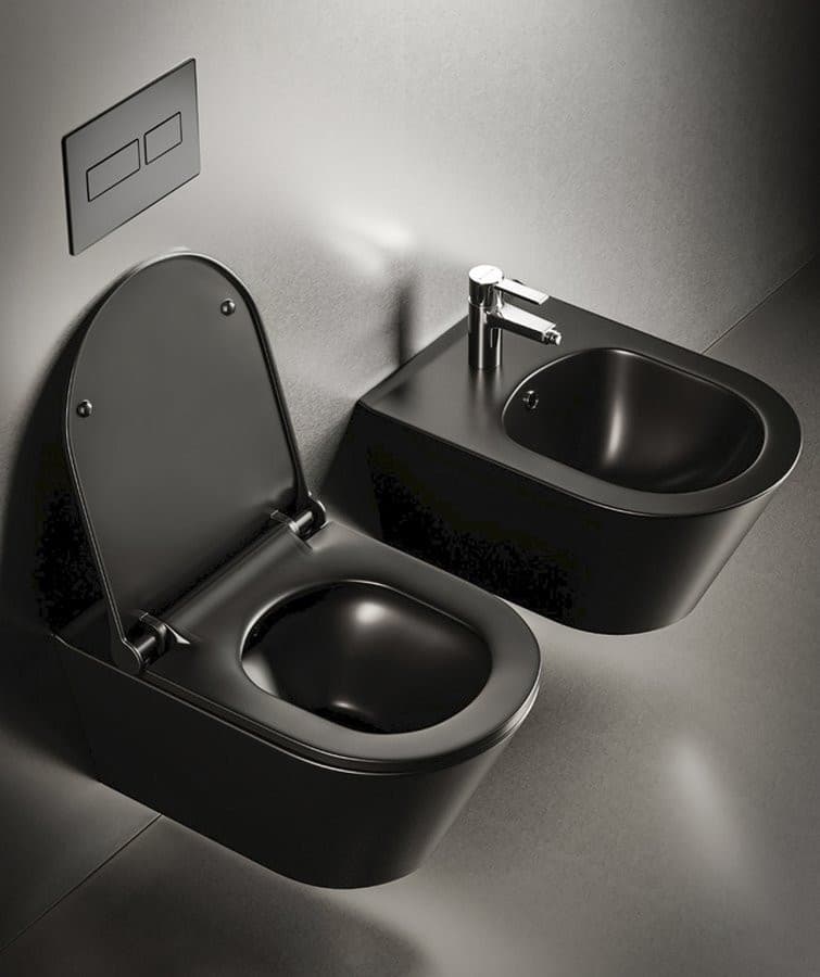 AVVA bidet wiszący 35,5x53 cm, czarny mat