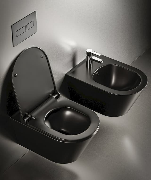 AVVA bidet wiszący 35,5x53 cm, czarny mat