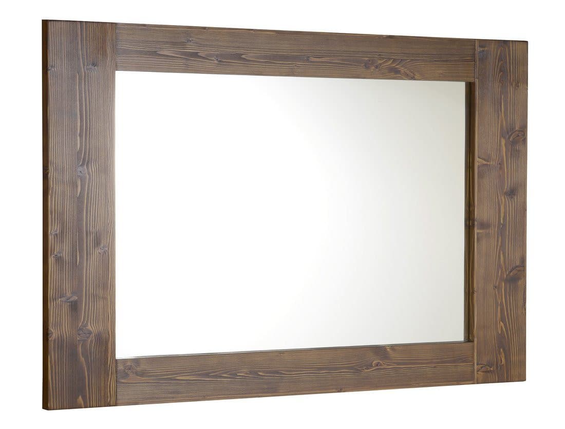 BRAND lustro w drewnianej ramie 1000x800mm, świerk bejcowany