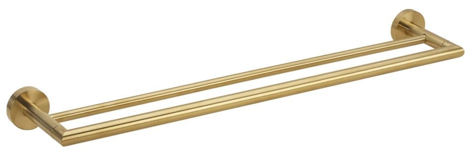 X-ROUND GOLD wieszak na ręczniki podwójny 600x120mm, złoto mat