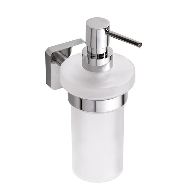 INSIA dozownik mydła 230ml, szkło mleczne, chrom