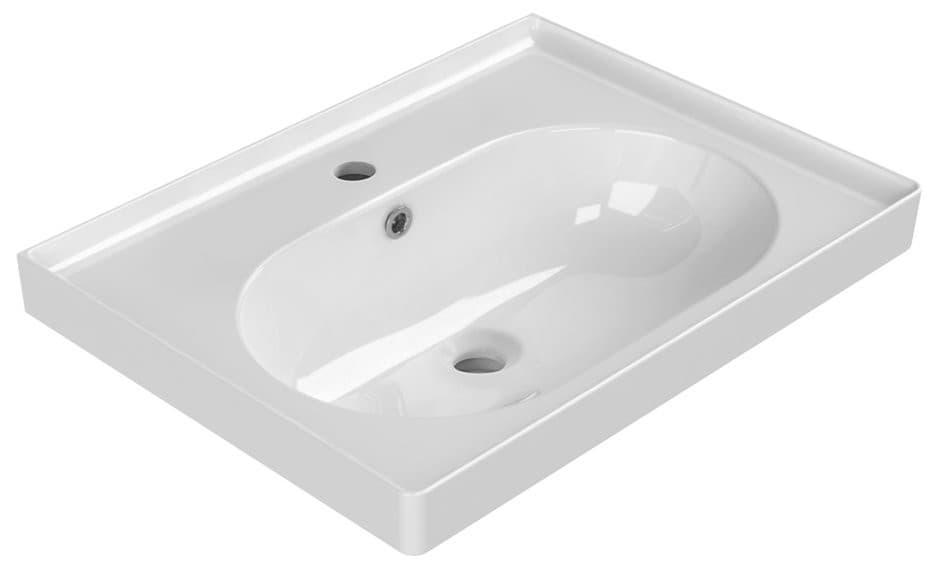 BRAND umywalka ceramiczna 60x45 cm, prostokątna biała