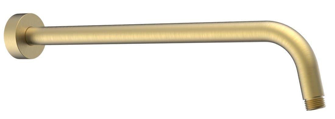 Złote matowe ramię prysznicowe okrągłe, 400 mm