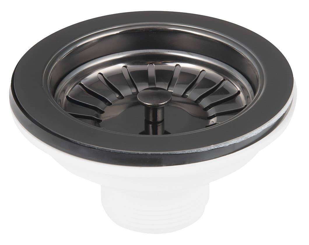 Odpływ zlewozmywakowy 6/4", stal nierdzewna, gun metal