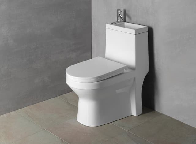 HYGIE kompakt WC z umywalką , odpływ poziomy/pionowy, biały