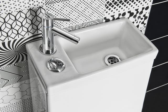 HYGIE kompakt WC z umywalką , odpływ poziomy/pionowy, biały