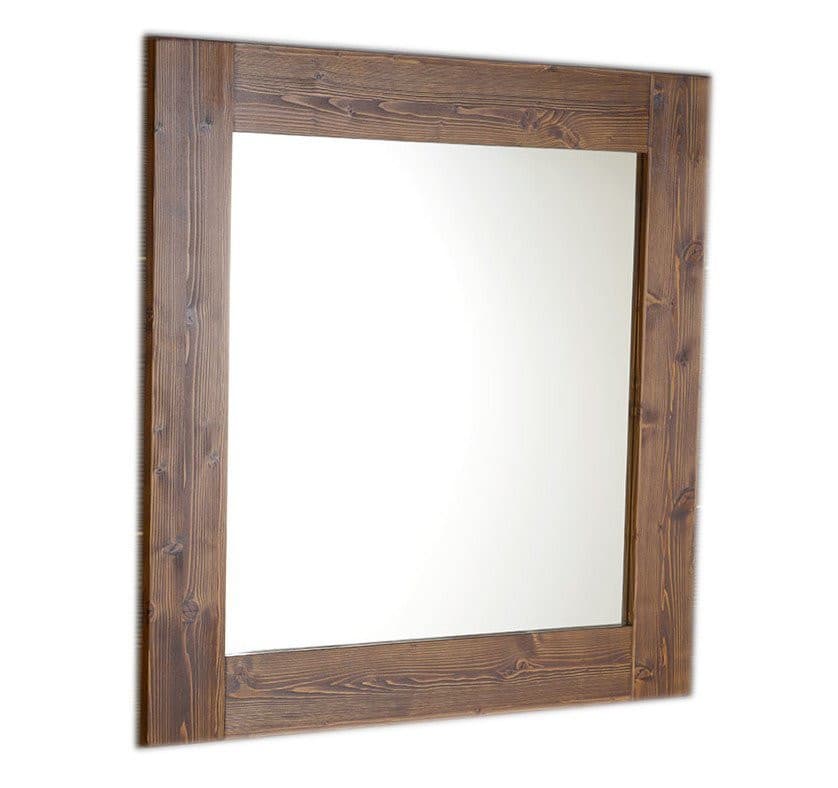 BRAND lustro w drewnianej ramie 600x800mm, świerk bejcowany