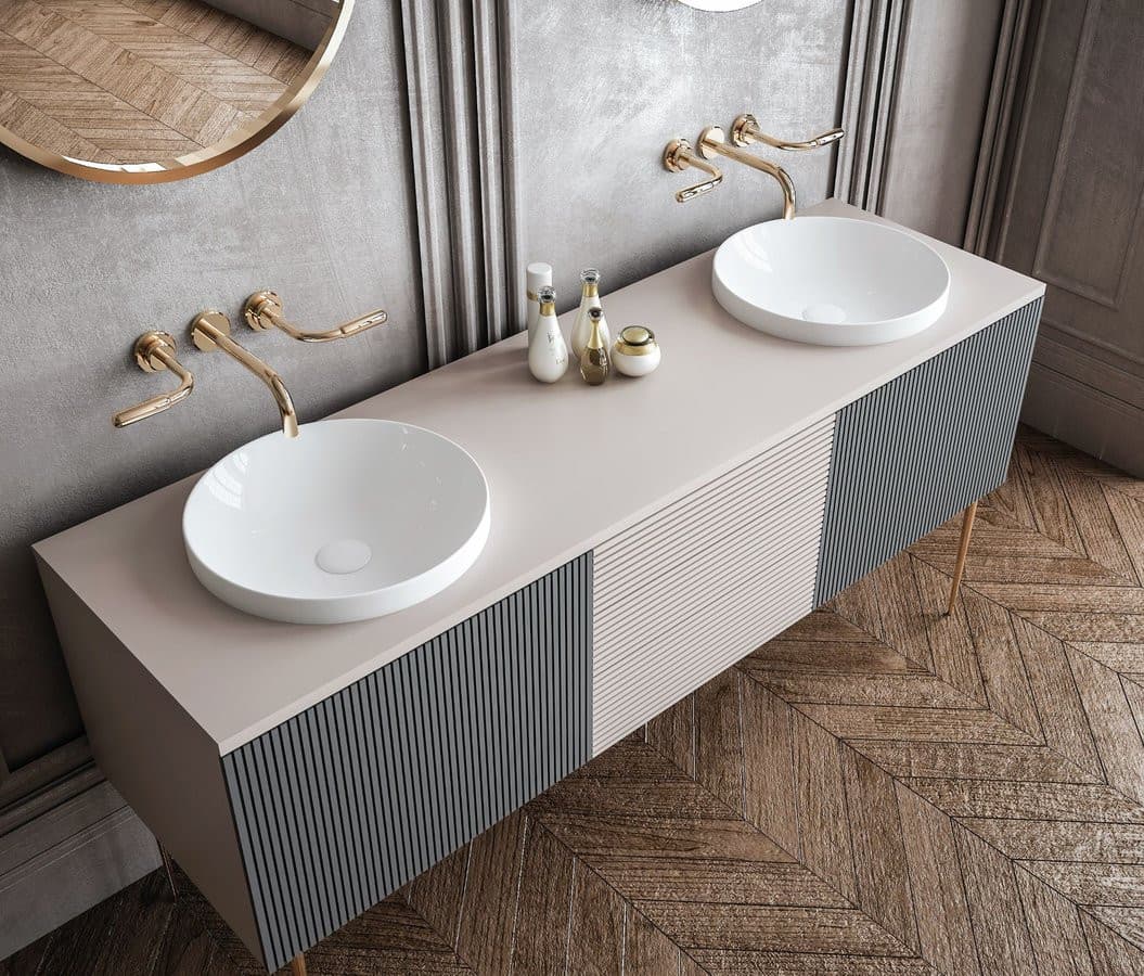 Umywalka ceramiczna wpuszczana w blat, średnica 43cm, biały