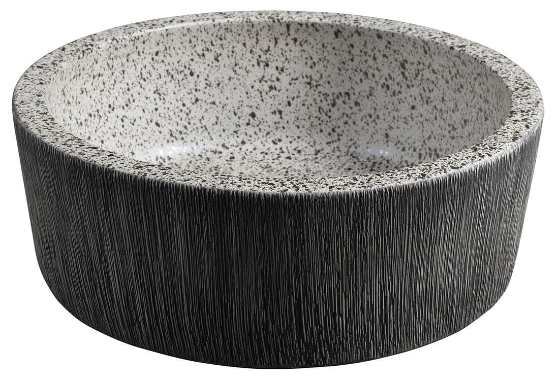 PRIORI umywalka nablatowa ceramiczna Ø 41 cm, granitowa