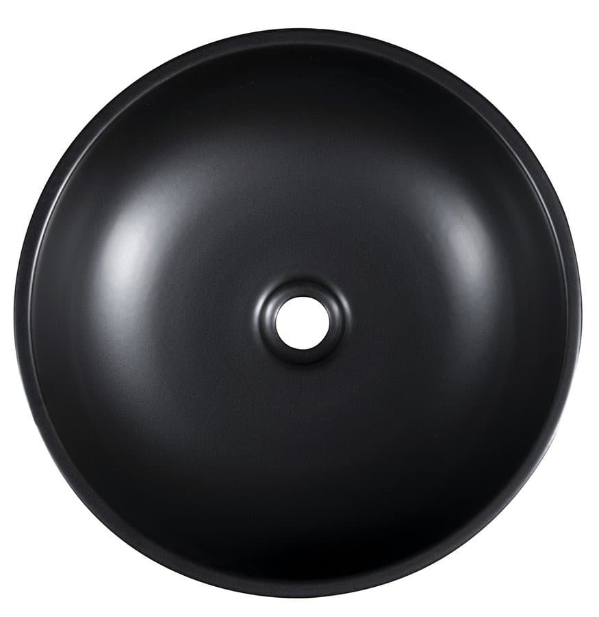 PRIORI umywalka ceramiczna nablatowa Ø 41 cm, czarny/zielony
