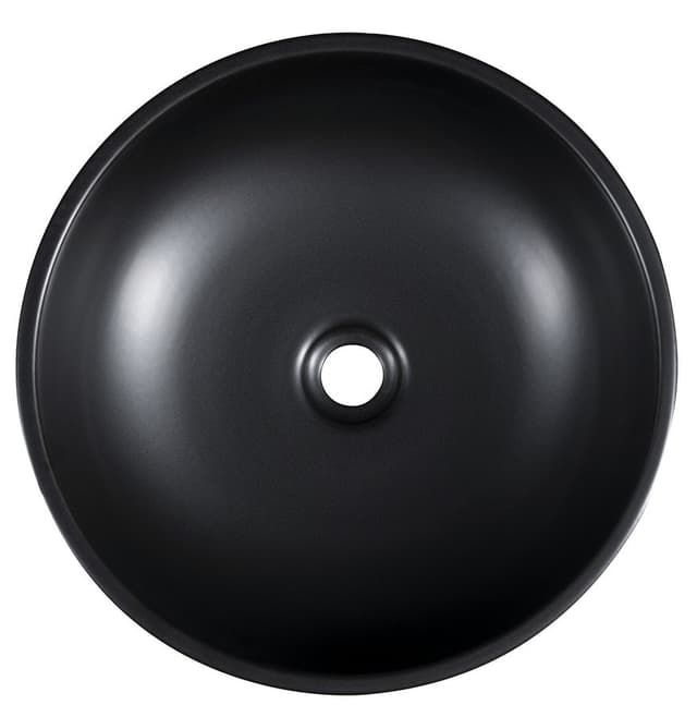 PRIORI umywalka ceramiczna nablatowa Ø 41 cm, czarny/zielony