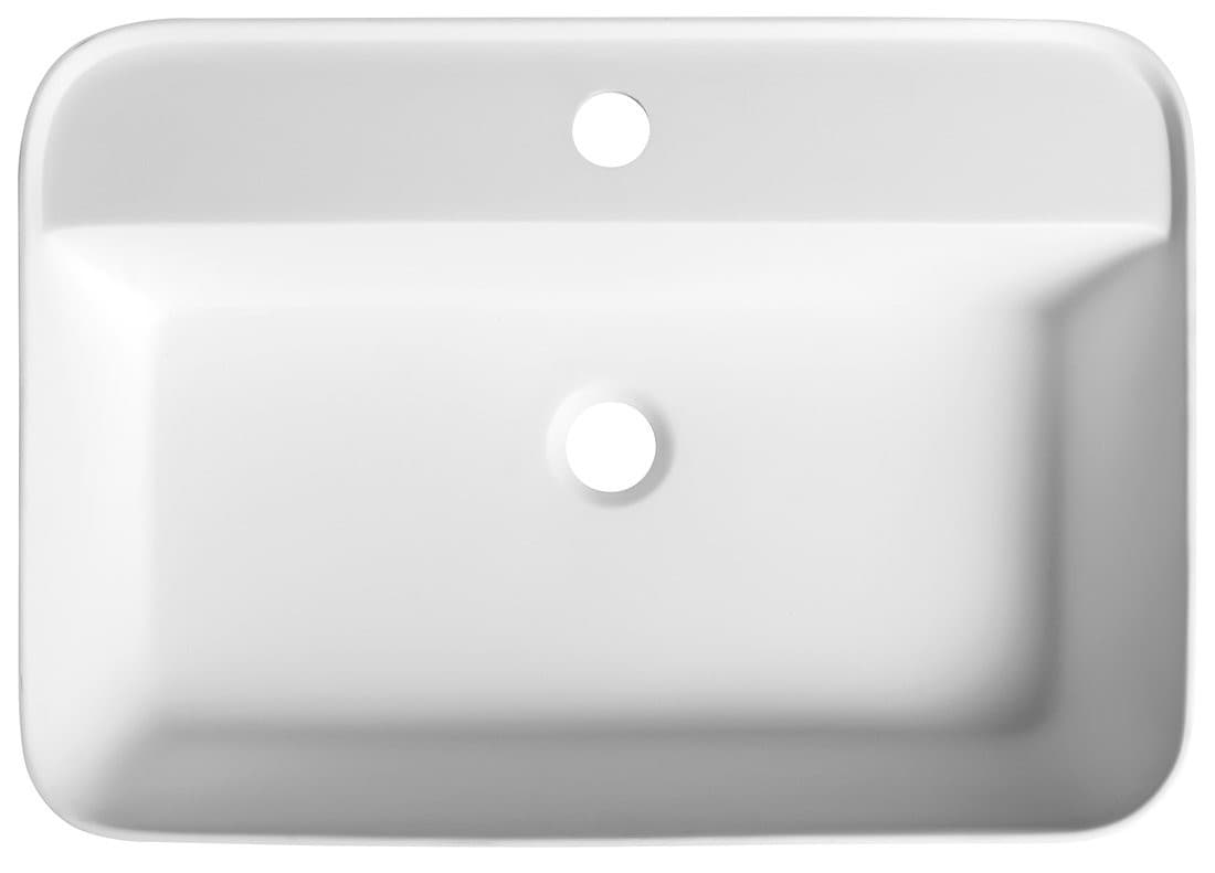 BRAHEA umywalka wpuszczana, Rockstone, 55x39 cm, biały mat