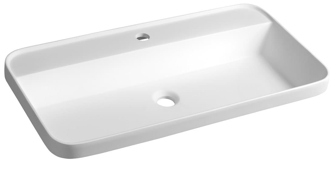 BRAHEA umywalka półwpuszczana Rockstone, 75x39 cm, biały mat