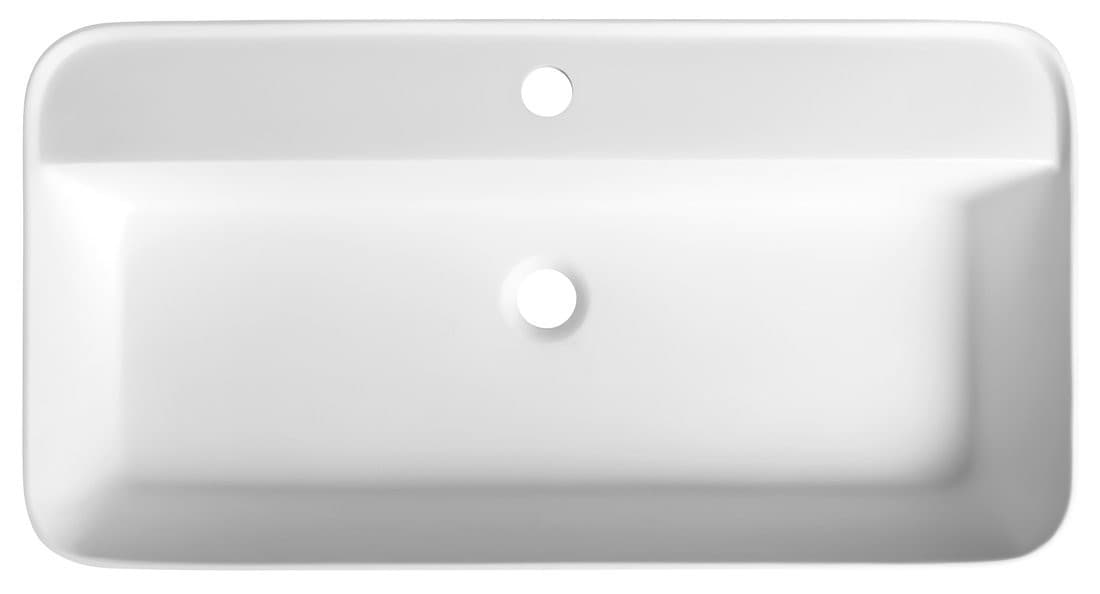 BRAHEA umywalka półwpuszczana Rockstone, 75x39 cm, biały mat