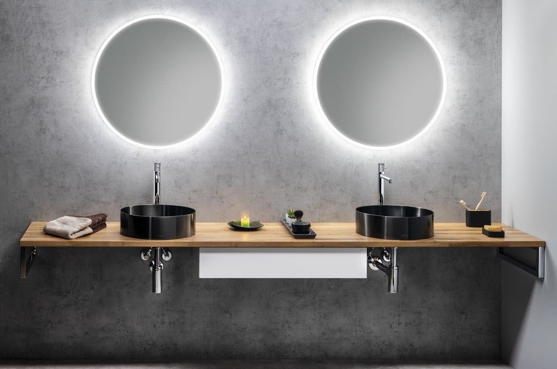 VISO lustro okrągłe LED 90 cm, neutralne światło