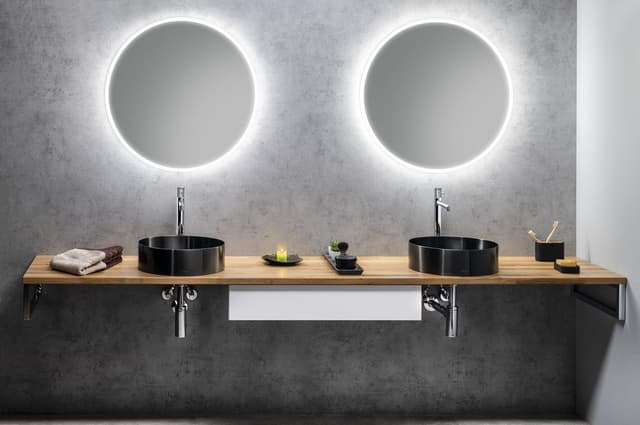 VISO lustro okrągłe LED 90 cm, neutralne światło