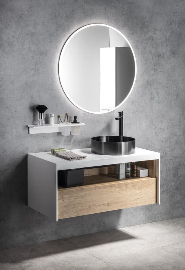 VISO lustro okrągłe LED 90 cm, neutralne światło