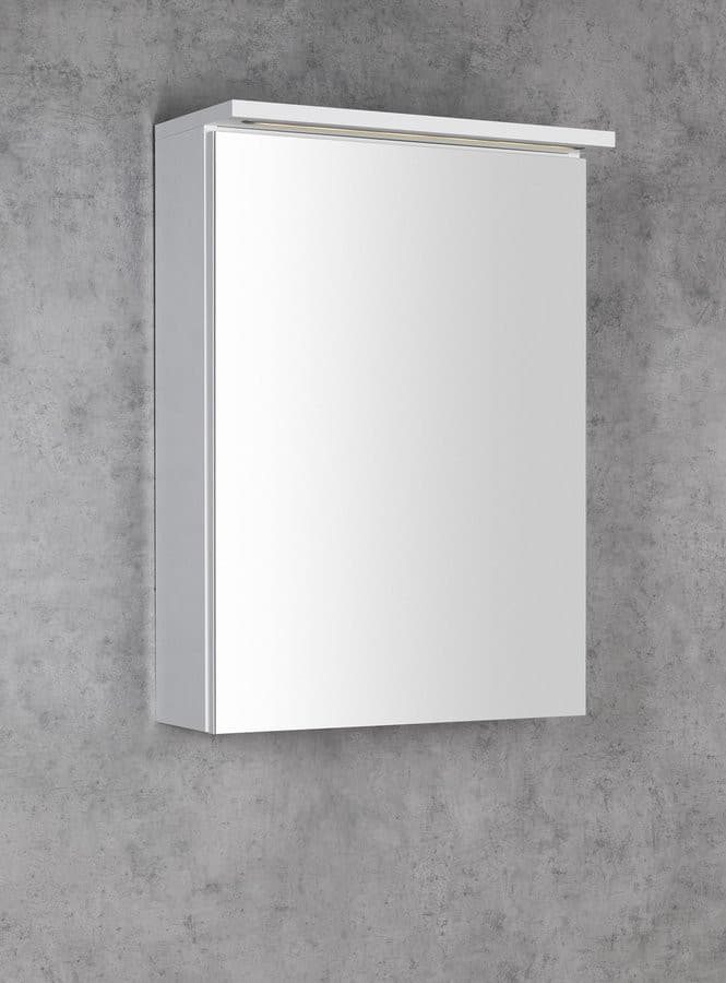 KAWA STRIP szafka z lustrem LED 50x70x22 cm, biały