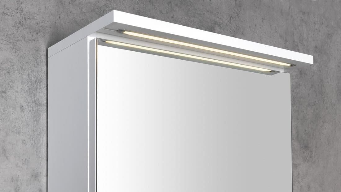 KAWA STRIP szafka z lustrem LED 50x70x22 cm, biały