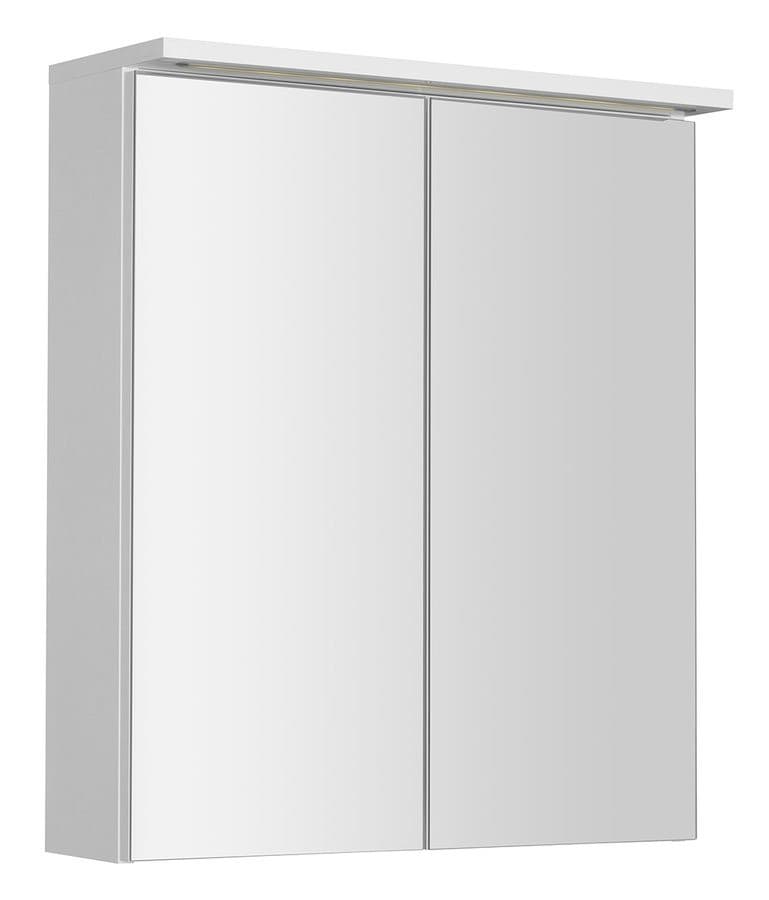 KAWA STRIP szafka łazienkowa z lustrem, oświetlenie LED 60x70x22cm, biały