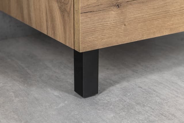 Noga do mebli regulowana 100-110mm, plastikowa czarna mat