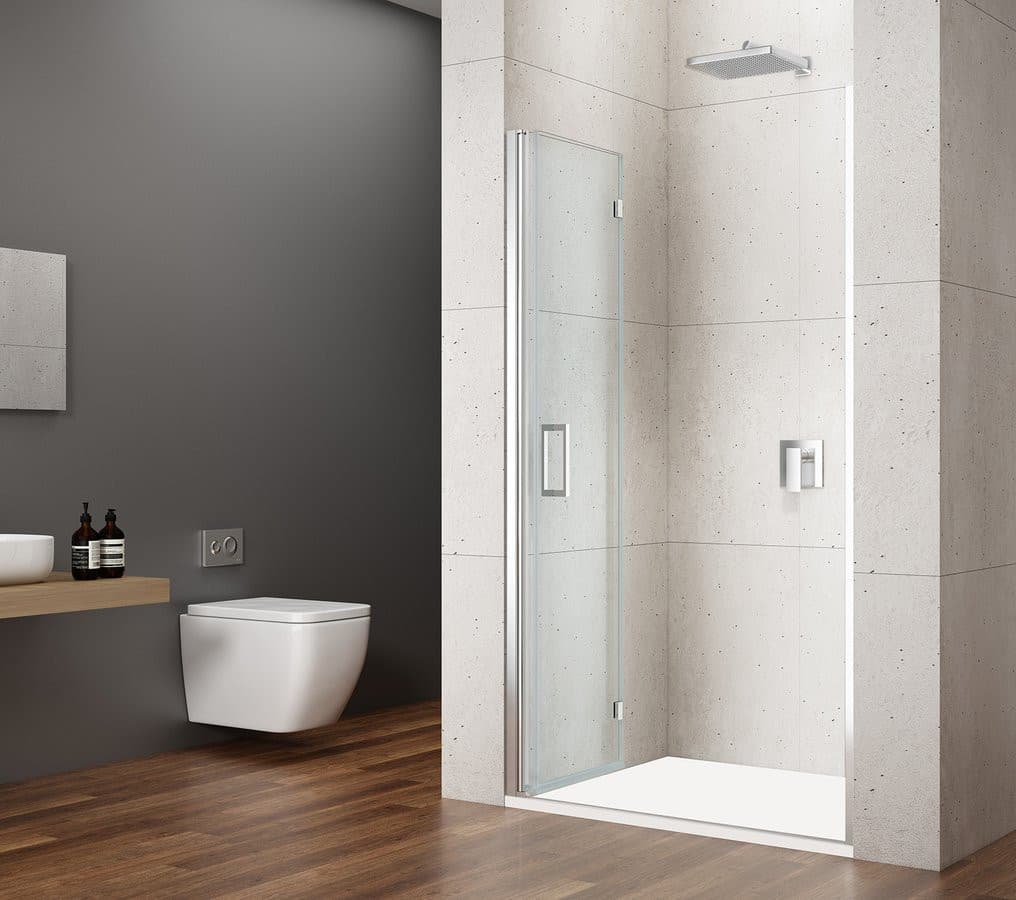 LORO drzwi składane do wnęki 900mm, szkło czyste Coated Glass
