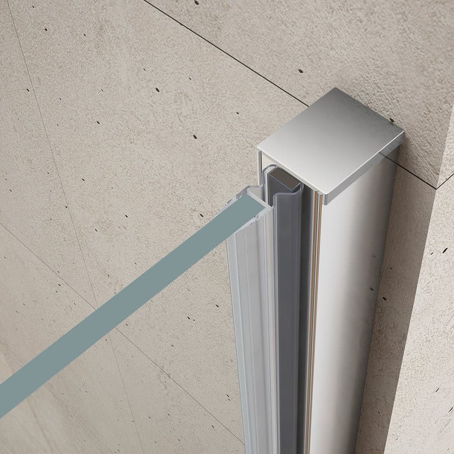 LORO drzwi składane do wnęki 900mm, szkło czyste Coated Glass