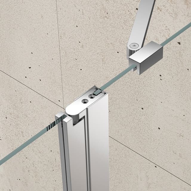 LORO drzwi prysznicowe przeszklone stałe 1100 mm, szkło czyste