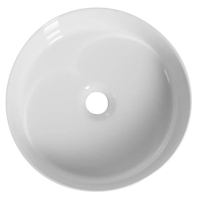 ION umywalka ceramiczna nablatowa, Ø 36cm, biały