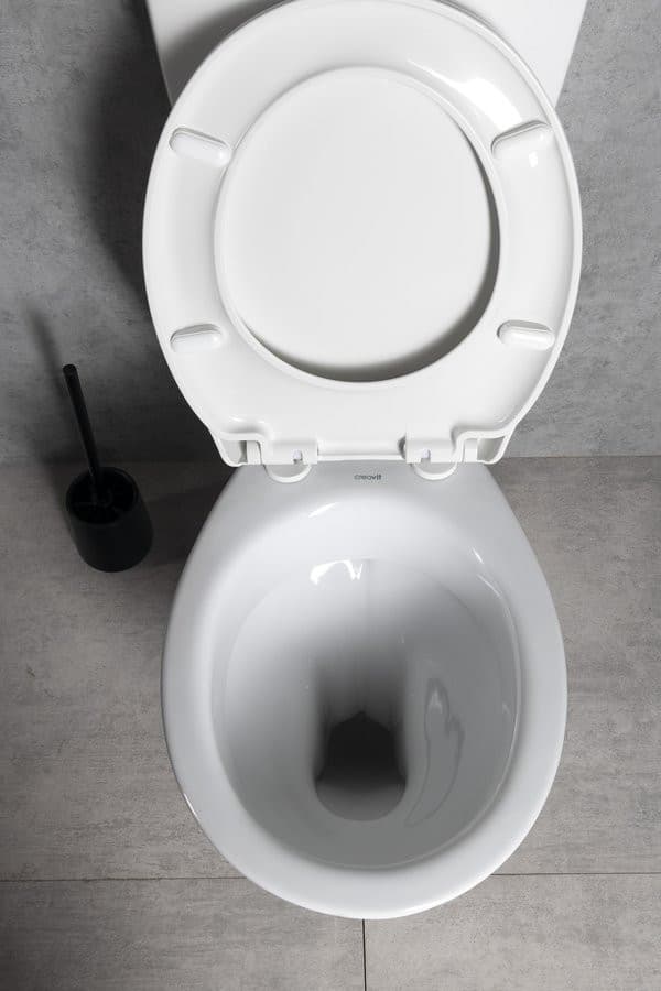 Kompakt WC z przyciskiem 4,5/6l, poziomy odpływ, biały
