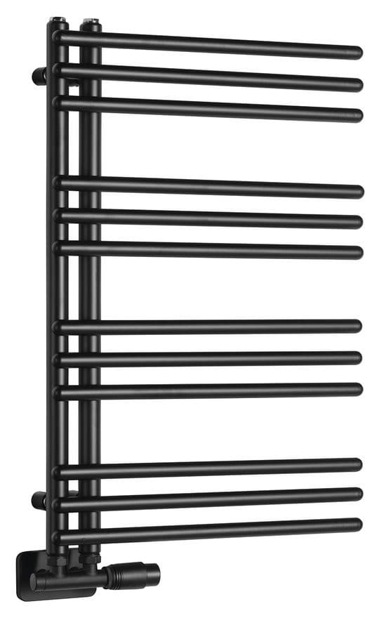 Grzejnik łazienkowy POSEIDON 450x740 mm czarny mat stalowy