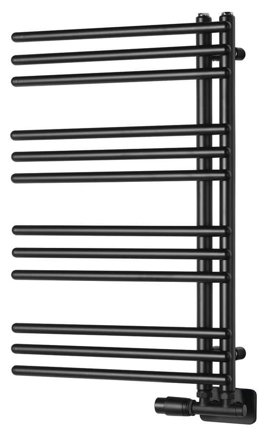 Grzejnik łazienkowy POSEIDON 450x740 mm czarny mat stalowy