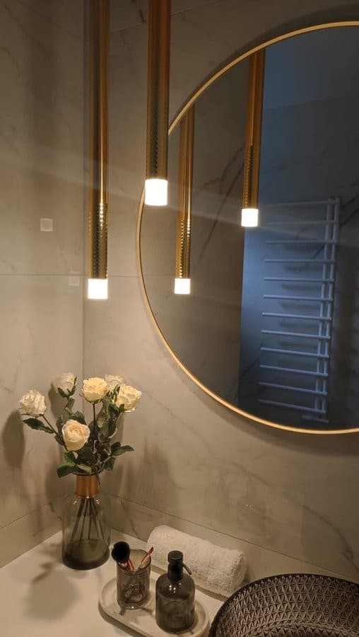PUCCINI lampa wisząca LED, 4W, 600x40mm, złoty