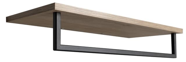 SKA półka na ręczniki z relingiem 600x250mm, dąb/czarny mat