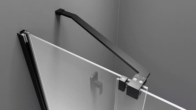 MODULAR SHOWER ścianka z wysuwanym panelem 1000 mm, czarny